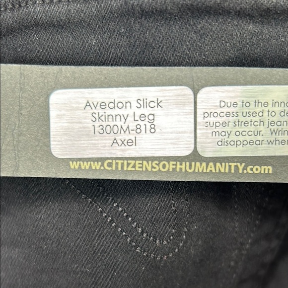 NWT Citizens of Humanity Women's Black Jeans Sz 26 Avedon Slick Skinny Leg Jean - Picture 11 of 11